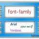 Что такое семейство шрифтов font-family в CSS