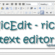 HTML editor NicEdit - Inline Content Editor