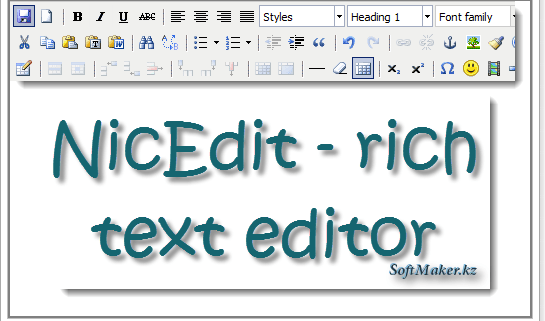 HTML editor NicEdit - Inline Content Editor